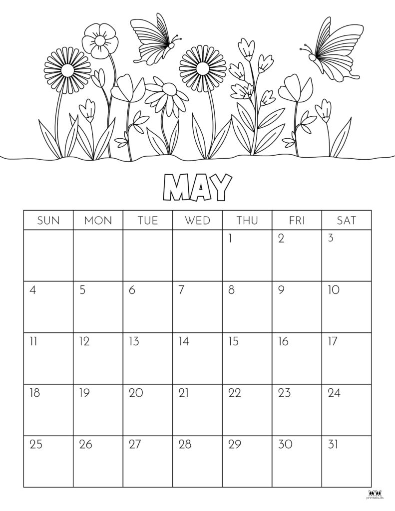 May 2025 Calendars 107 FREE Printables Printabulls