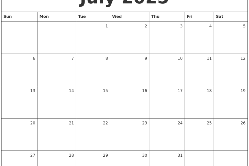 April 2025 Calendar Template
