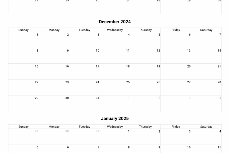 January Through May 2025 Calendar Printable Julian McCarron