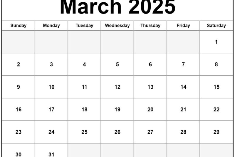 May 2025 Calendar Blank